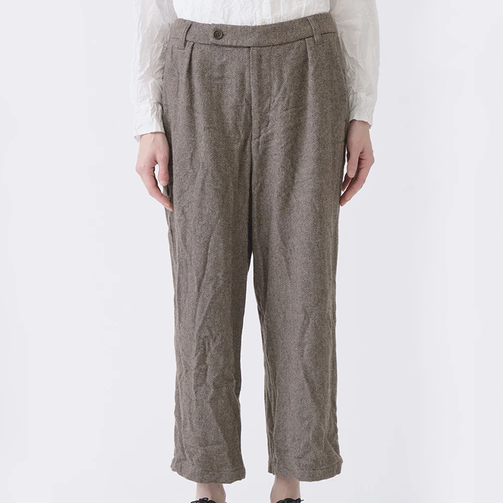 Pas de Calais -  Pantalon Large Chevron - Beige