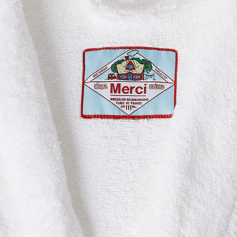 Peignoir en éponge - Blanc Brume - Image 5