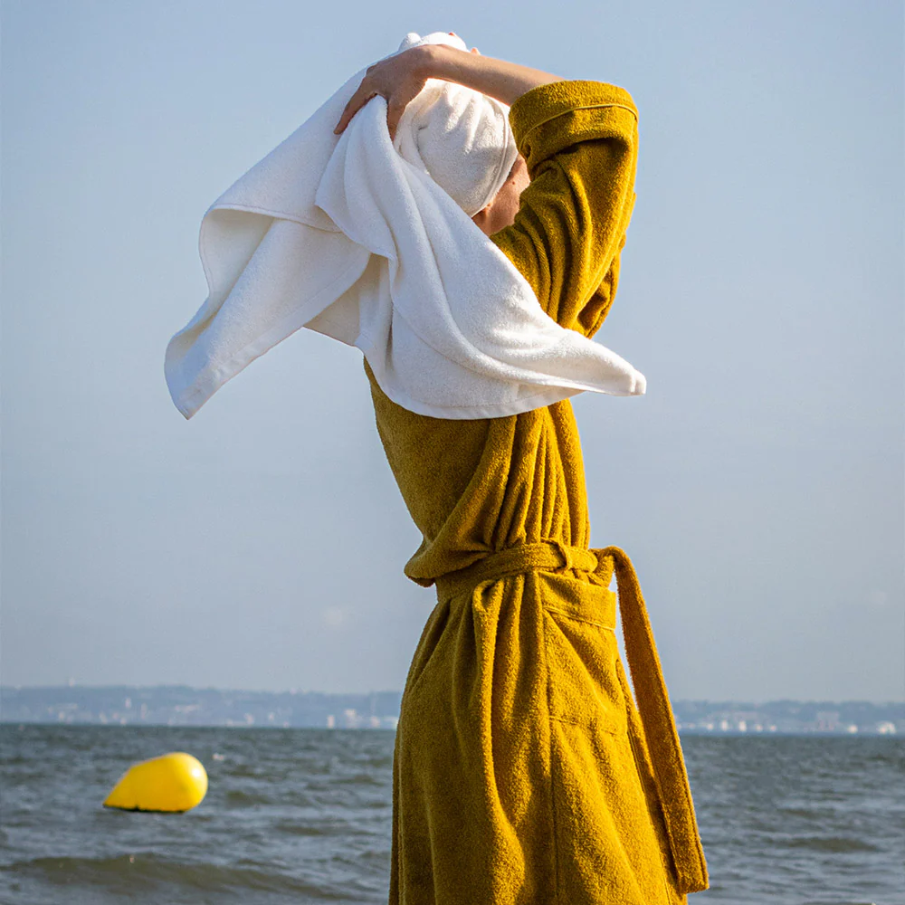 Peignoir en éponge - Vert du Péloponnèse - Image 4