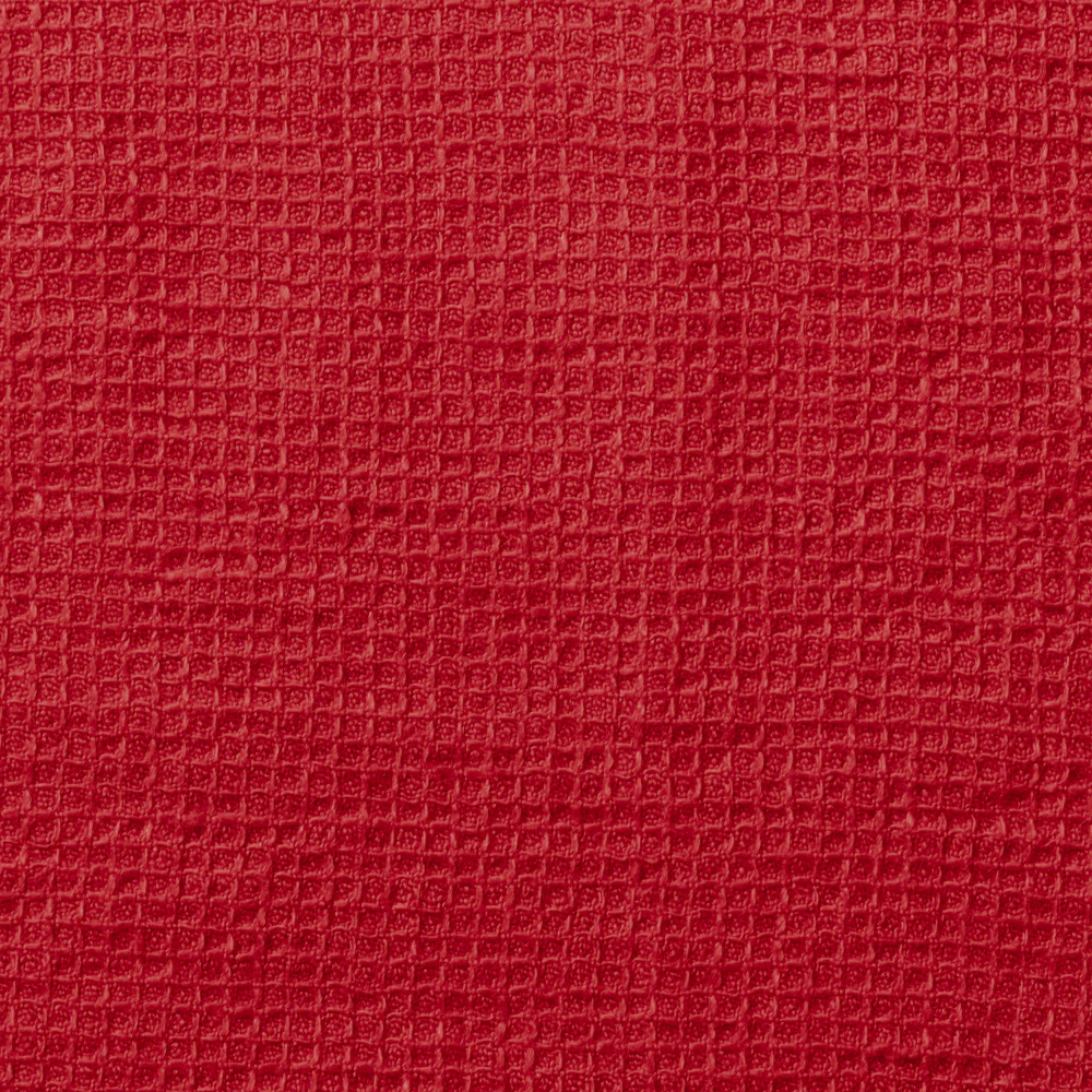 Peignoir en lin - Nid d'abeille - Rouge Vermillon - Image 7
