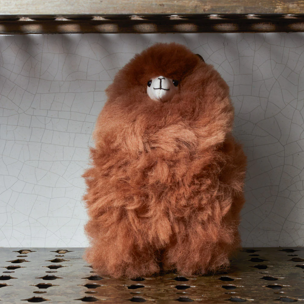 Peluche Lama en alpaga - Noisette - Image 5