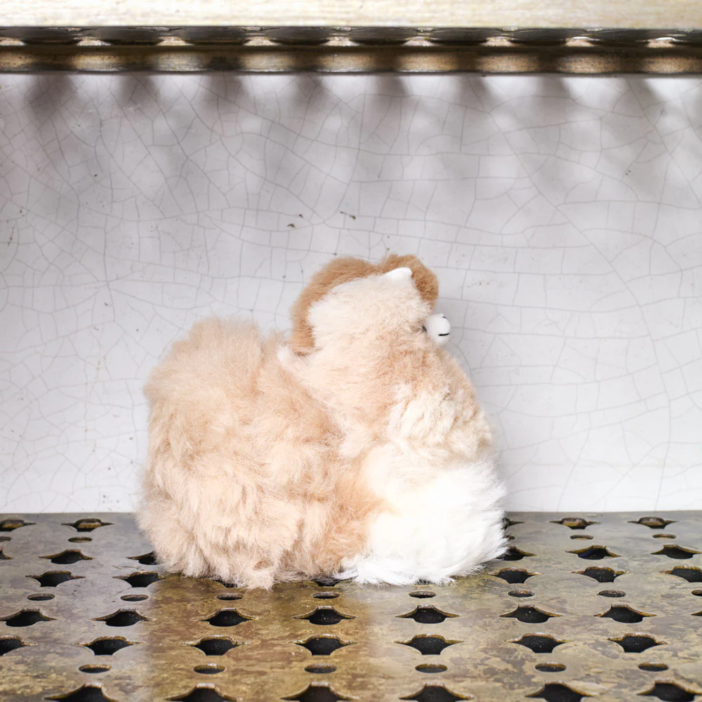 Peluche Lama en alpaga - Noix - Image 2