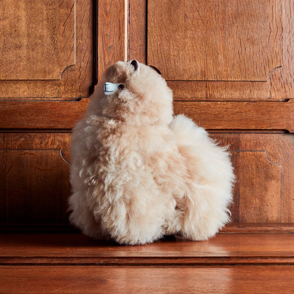 Peluche Lama en alpaga - Sandstone - Image 10