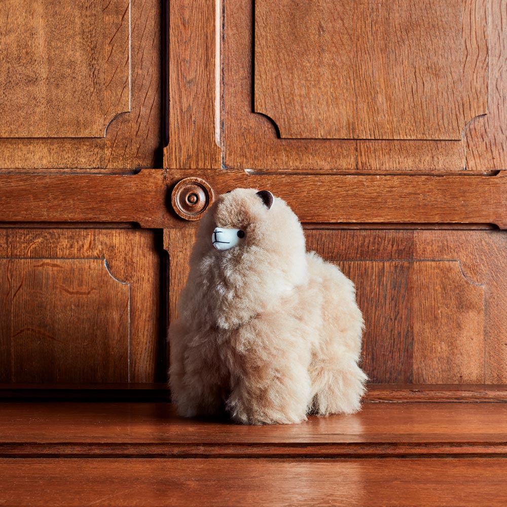 Peluche Lama en alpaga - Sandstone - Image 8