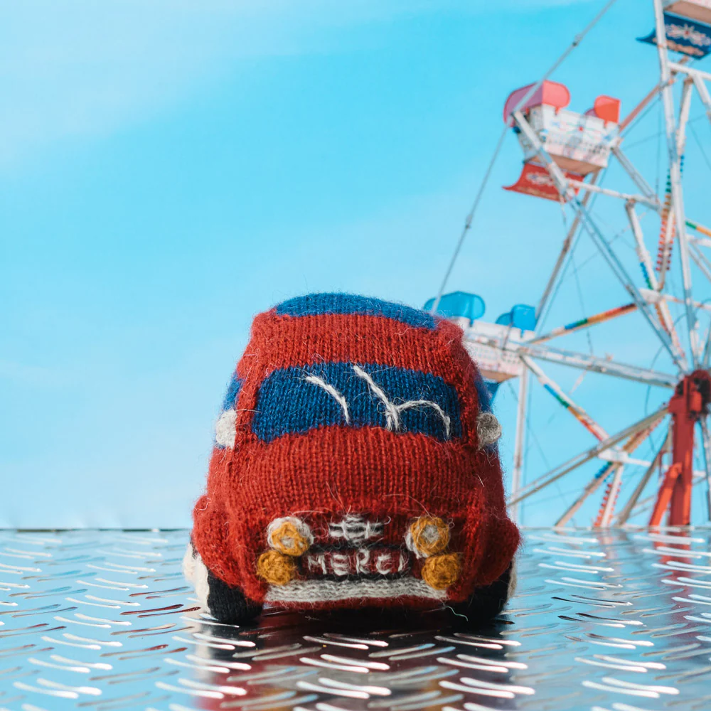Peluche Merci en tricot - Fiat 500