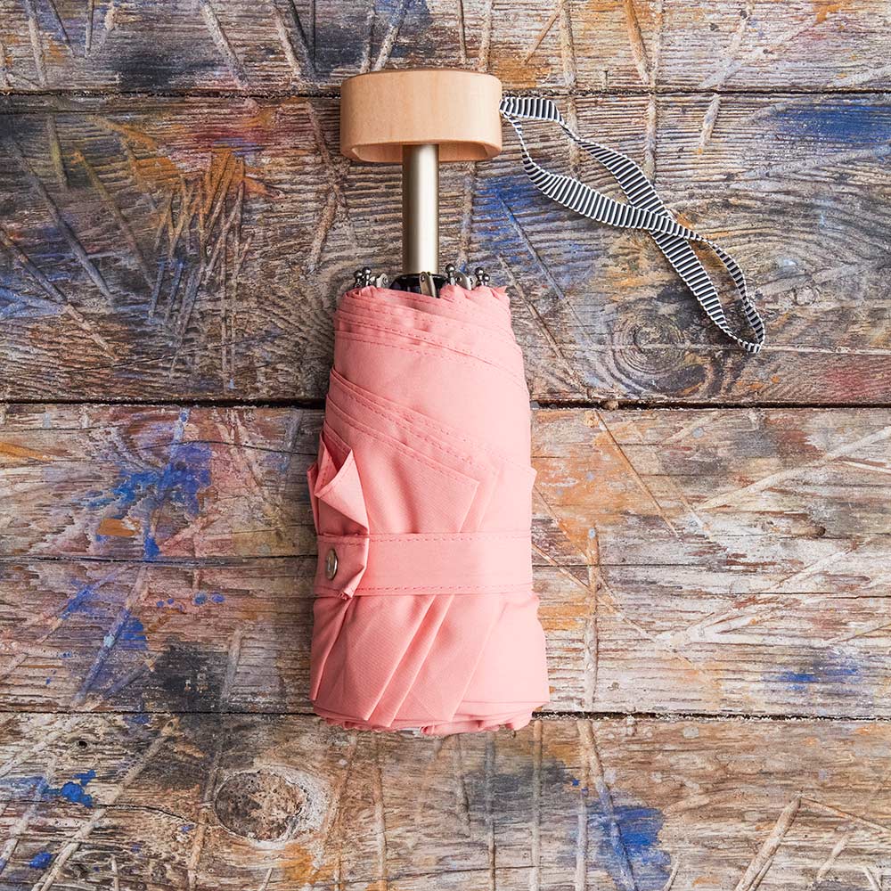 Petit parapluie bois - Rose - Image 3
