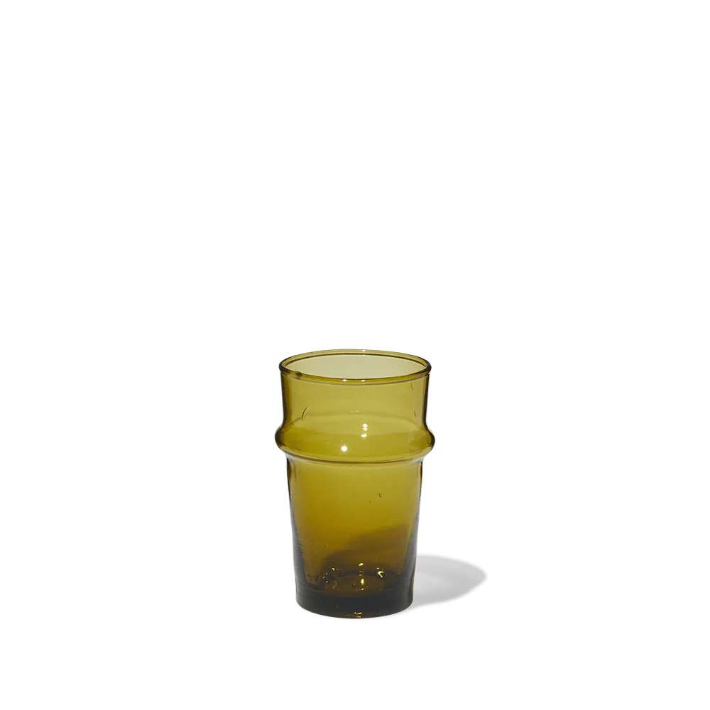 Petit verre marocain en verre soufflé - Vert foncé - Image 4