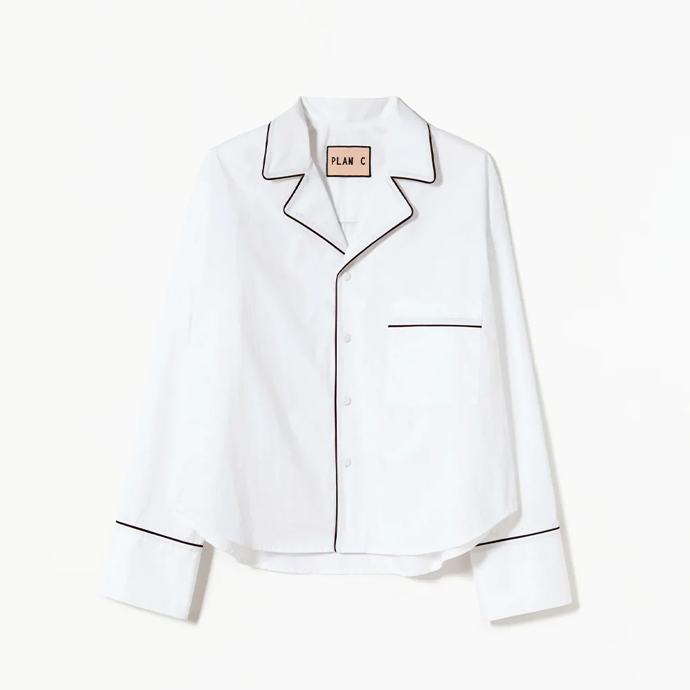 PLAN C - Chemise Boxy - Blanc