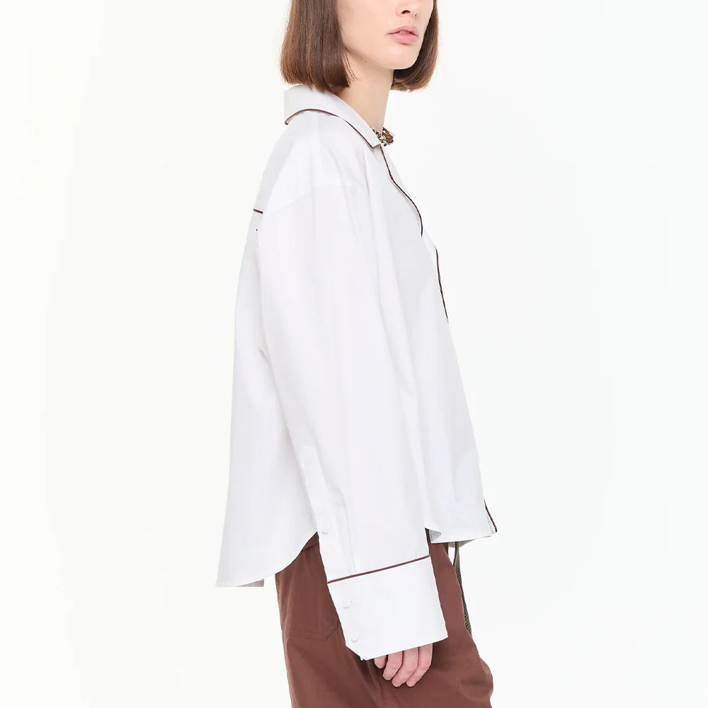 PLAN C - Chemise Boxy - Blanc - Image 3