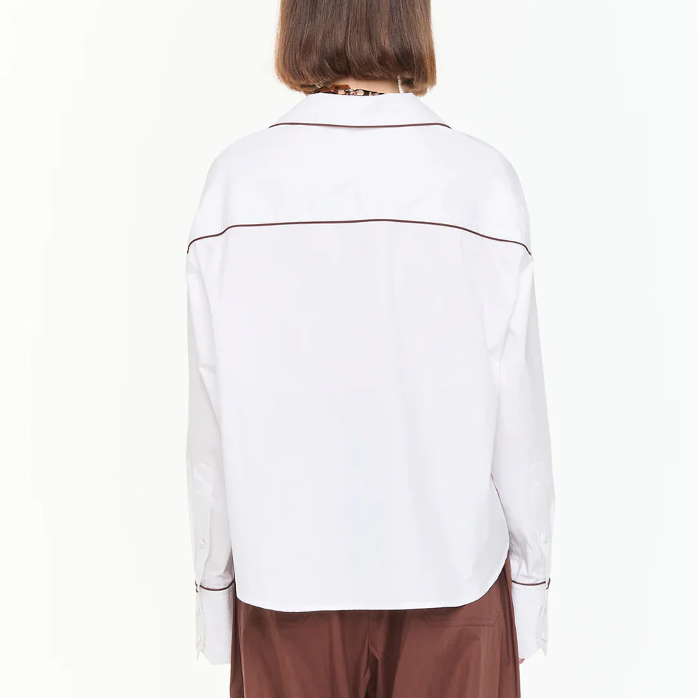 PLAN C - Chemise Boxy - Blanc - Image 4