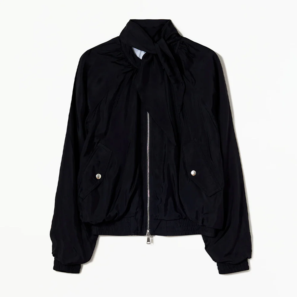 PLAN C - Veste Bomber - Bleu Noir