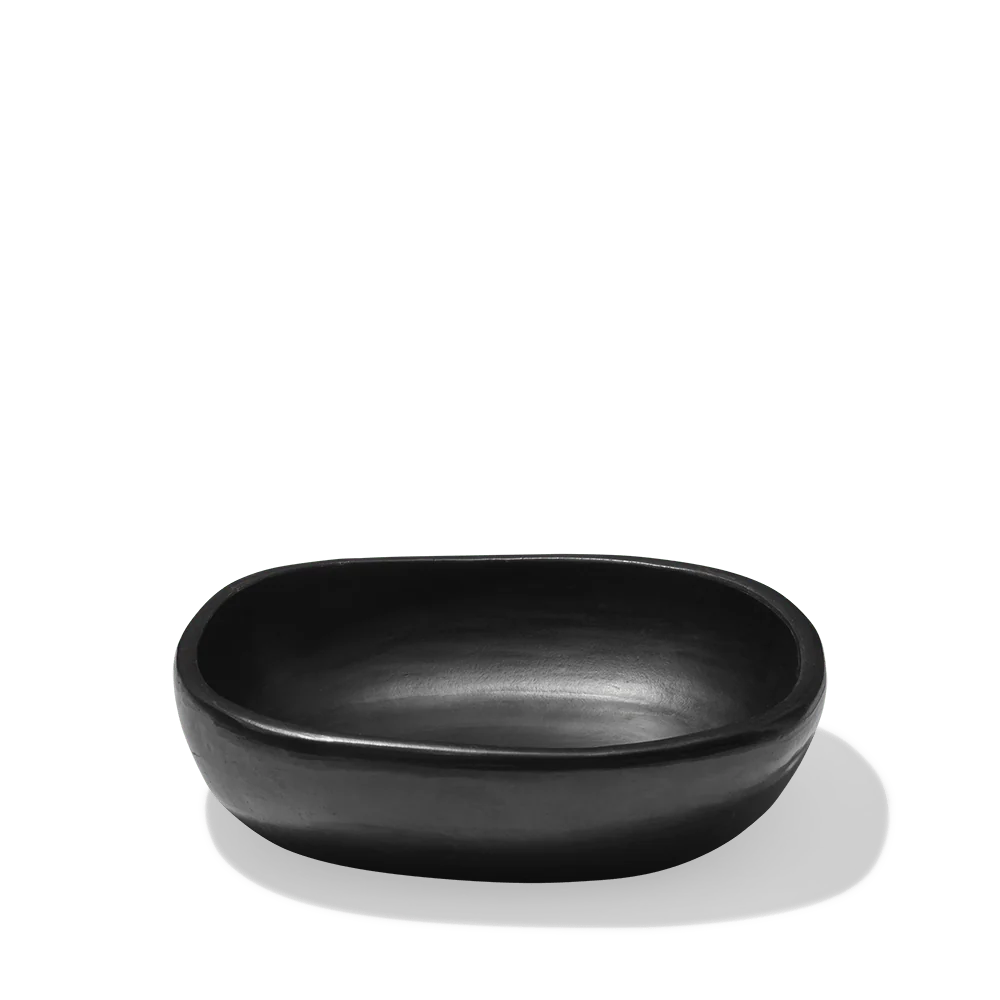 Plat carré en argile - Noir - Image 4