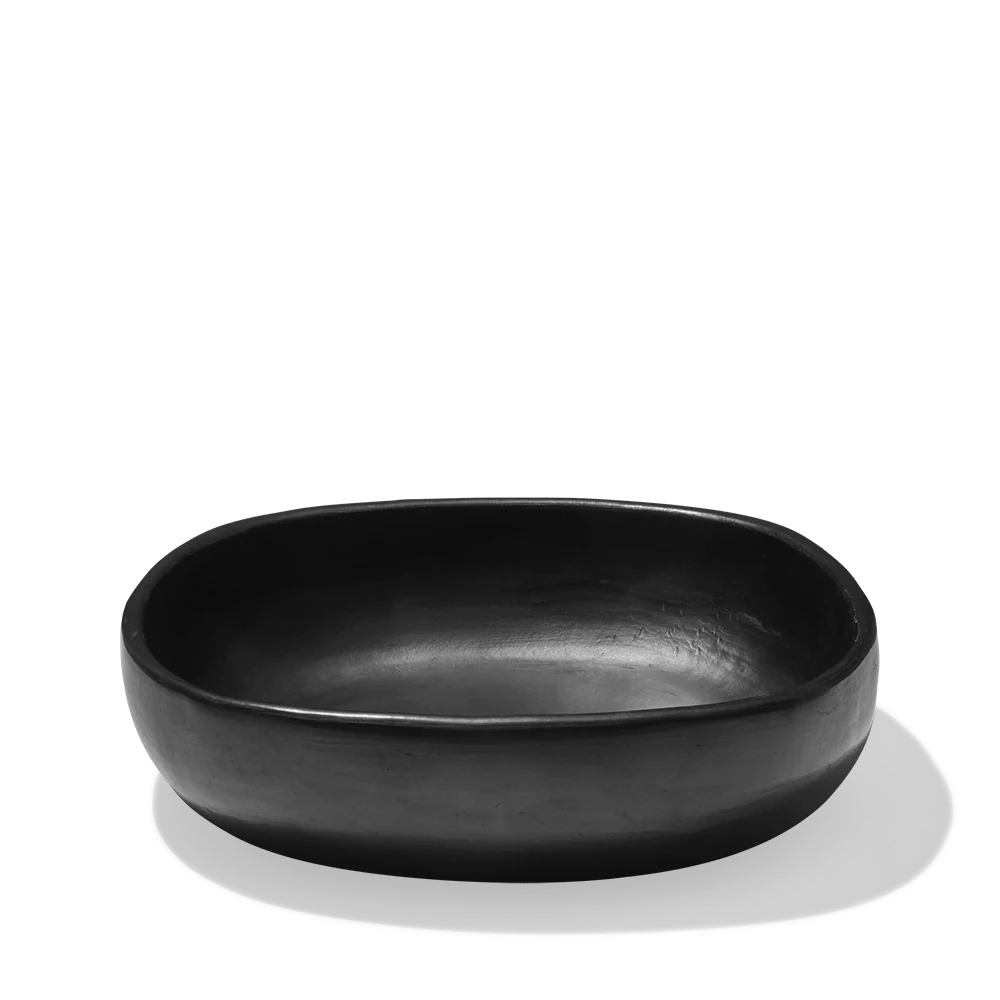Plat carré en argile - Noir - Image 5