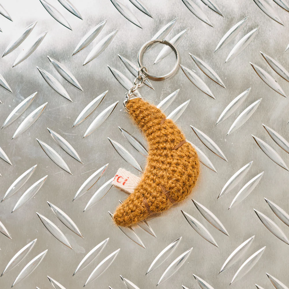 Porte clé Merci en tricot - Croissant - Image 2