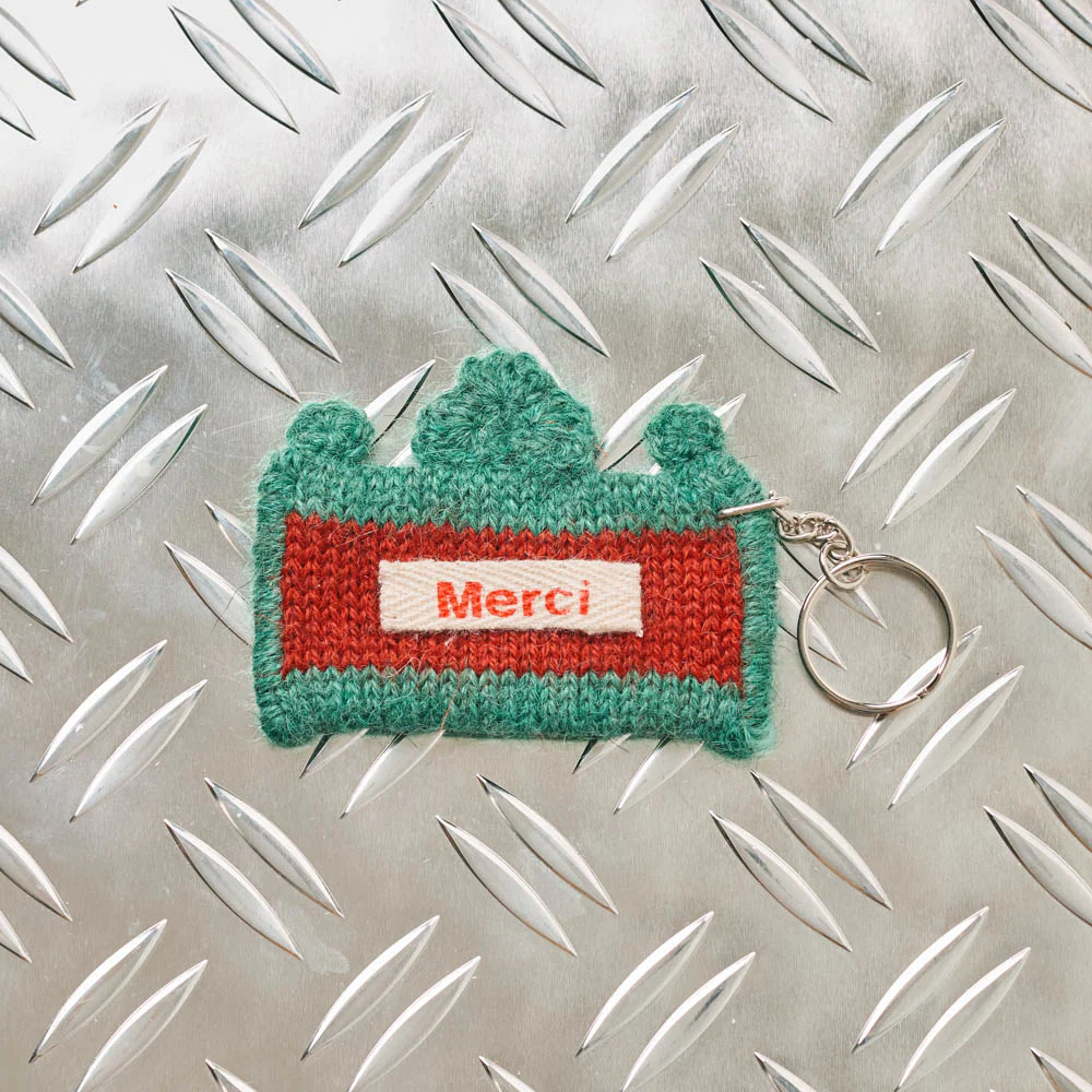 Porte clé Merci en tricot - Metro - Image 2