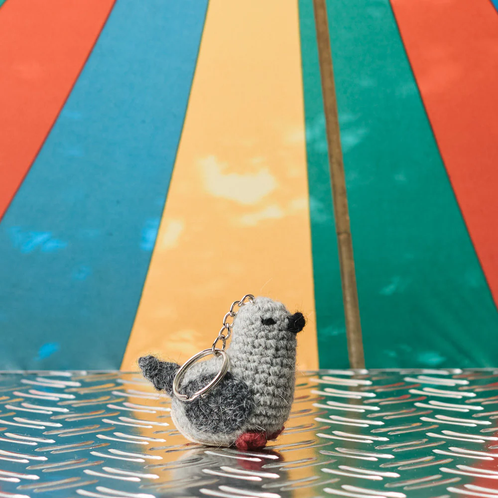 Porte clé Merci en tricot - Pigeon - Image 2