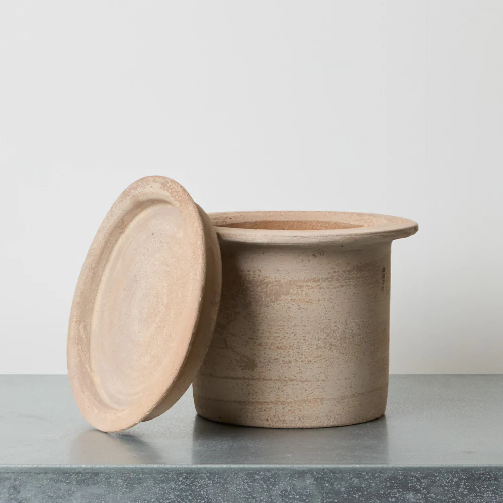 Pot et souscoupe en terre cuite - Brun naturel - Image 4