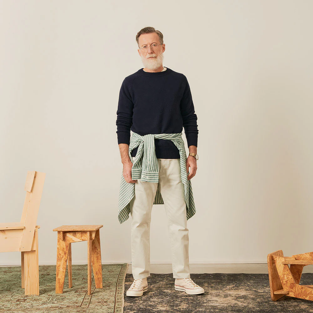 Merci - Pull Boxy en cachemire - Bleu Marine - Image 3
