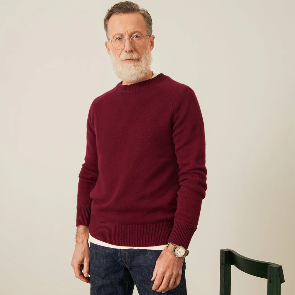 Merci - Pull Boxy en cachemire - Bordeaux - Image 3