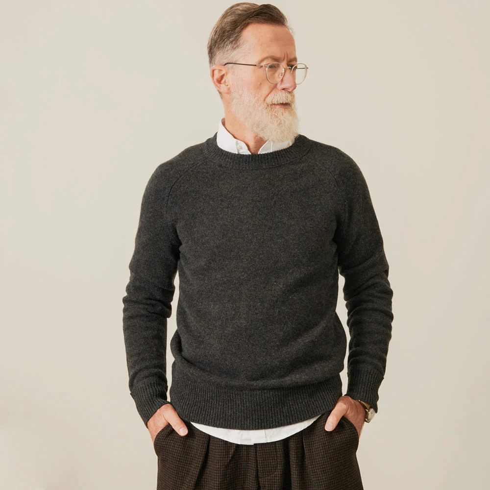 Merci - Pull Boxy en cachemire - Fusain - Image 3