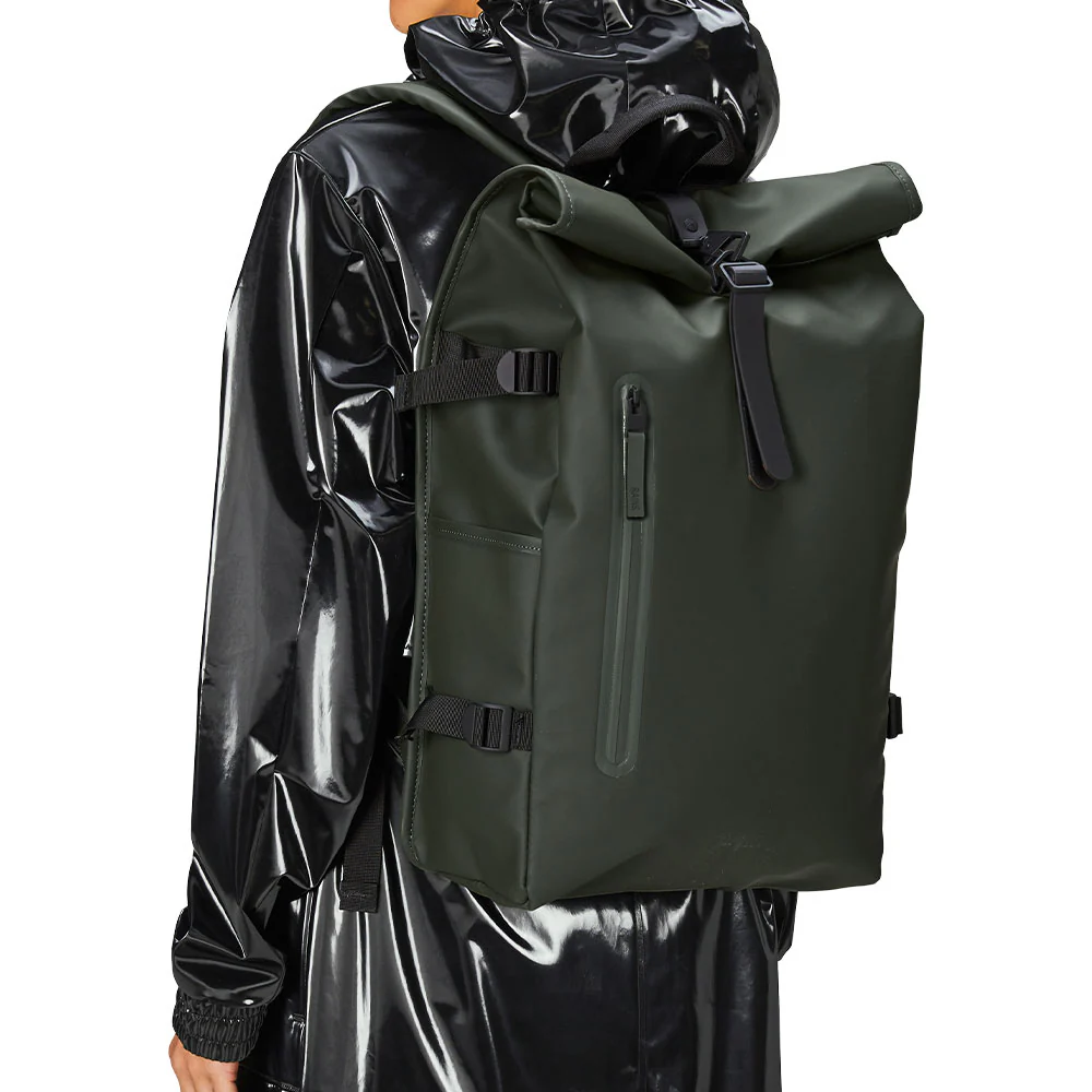 Rains - Sac Rolltop Rucksack Large - Vert - Image 3
