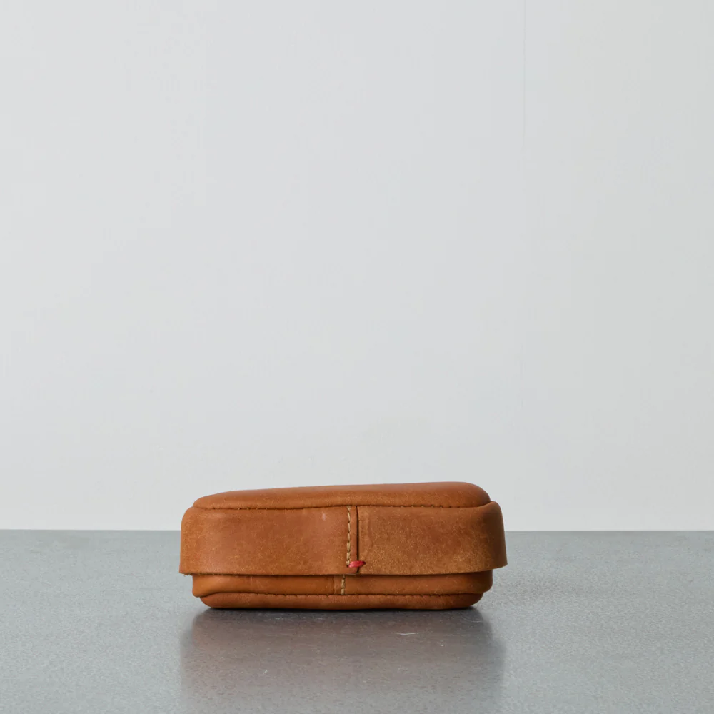 Rangement oval en cuir