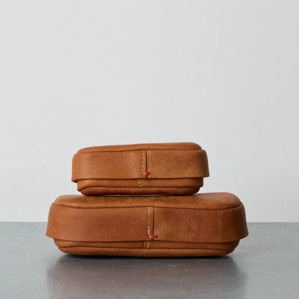 Rangement oval en cuir - Image 2