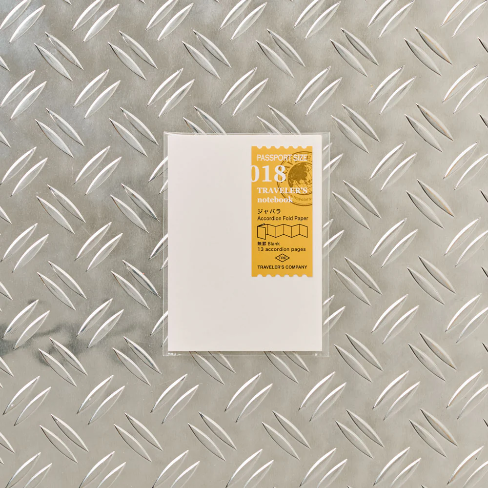 Recharge de carnet accordeon - Traveler's Notebook