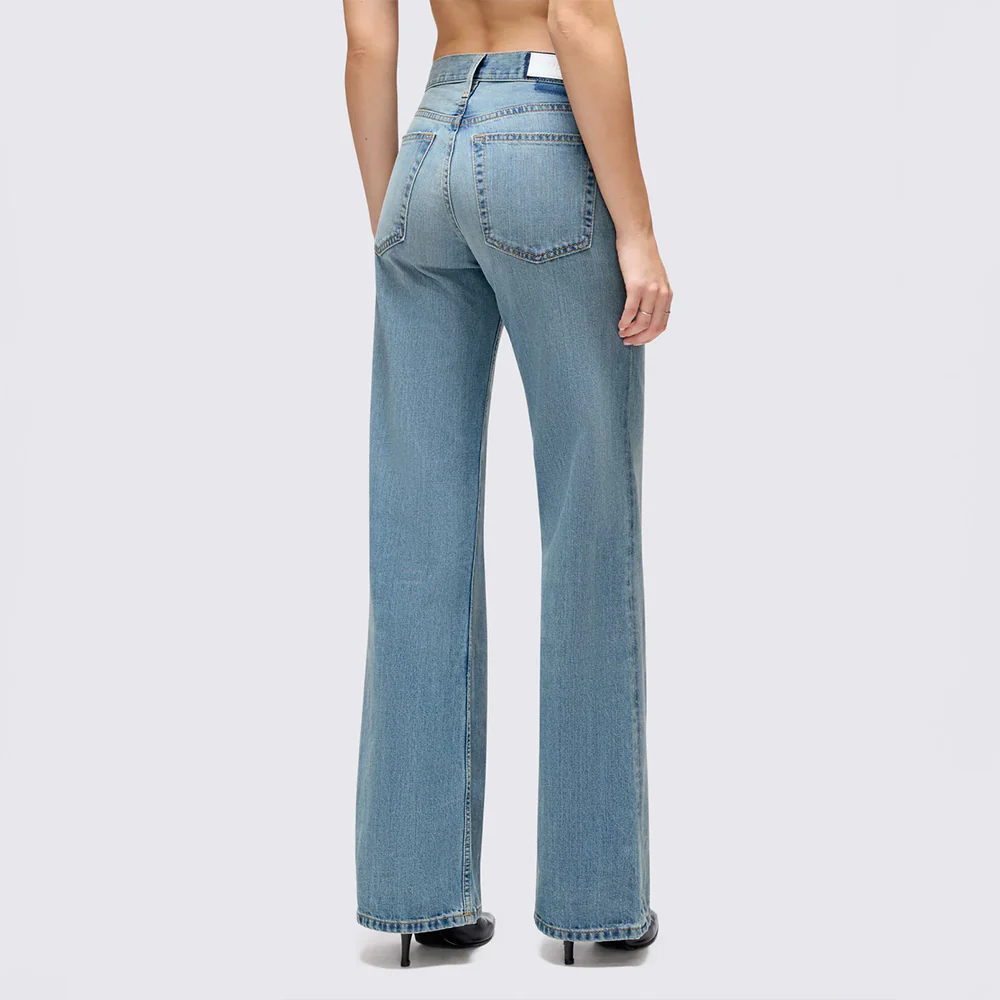 RE/DONE - Jeans Mid Rise Wide Leg - Authentica Indigo - Image 3