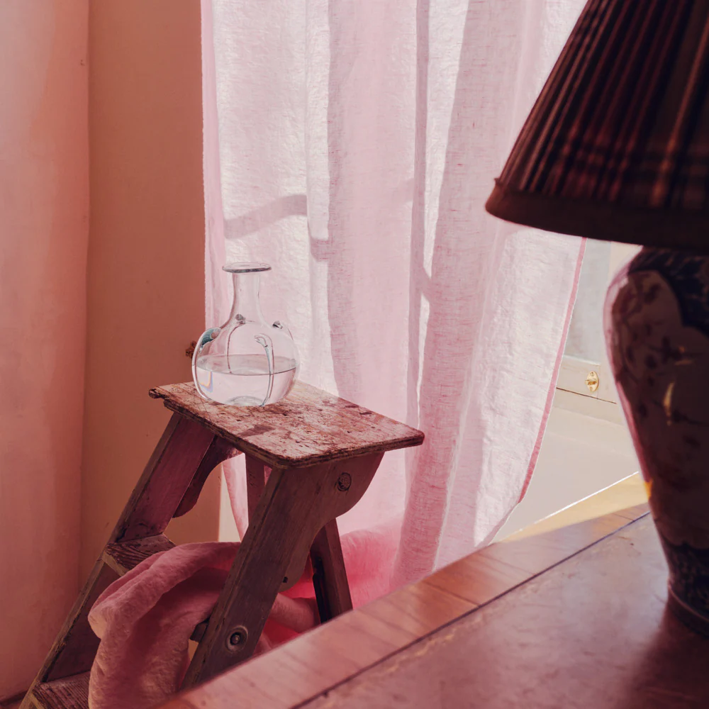Rideau en lin lavé - Rose Granité - Image 2