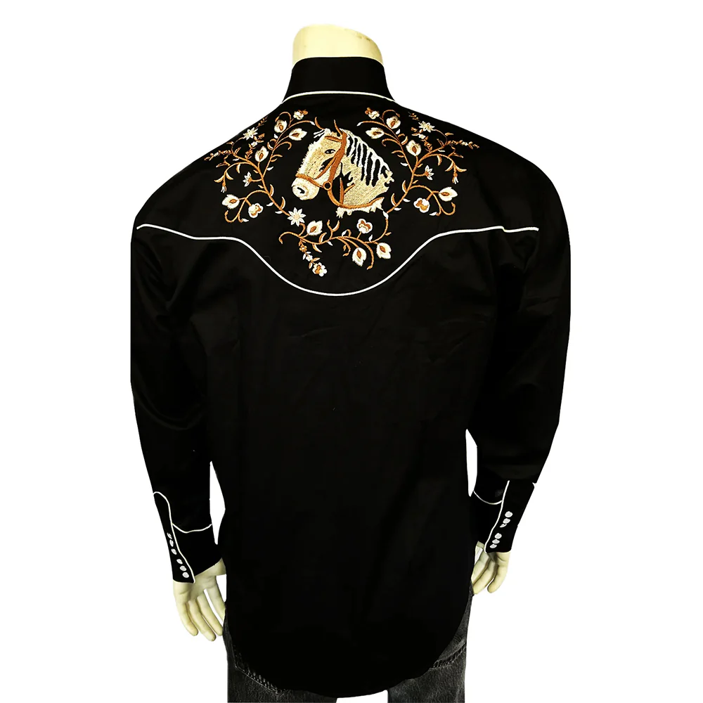 Rockmount - Chemise Horsehead Floral Western - Noir - Image 4