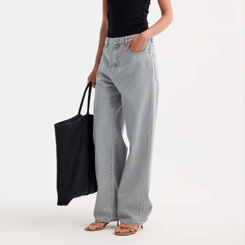 Rohe - Jeans Baggy Fit Denim - Gris délavé - Image 4