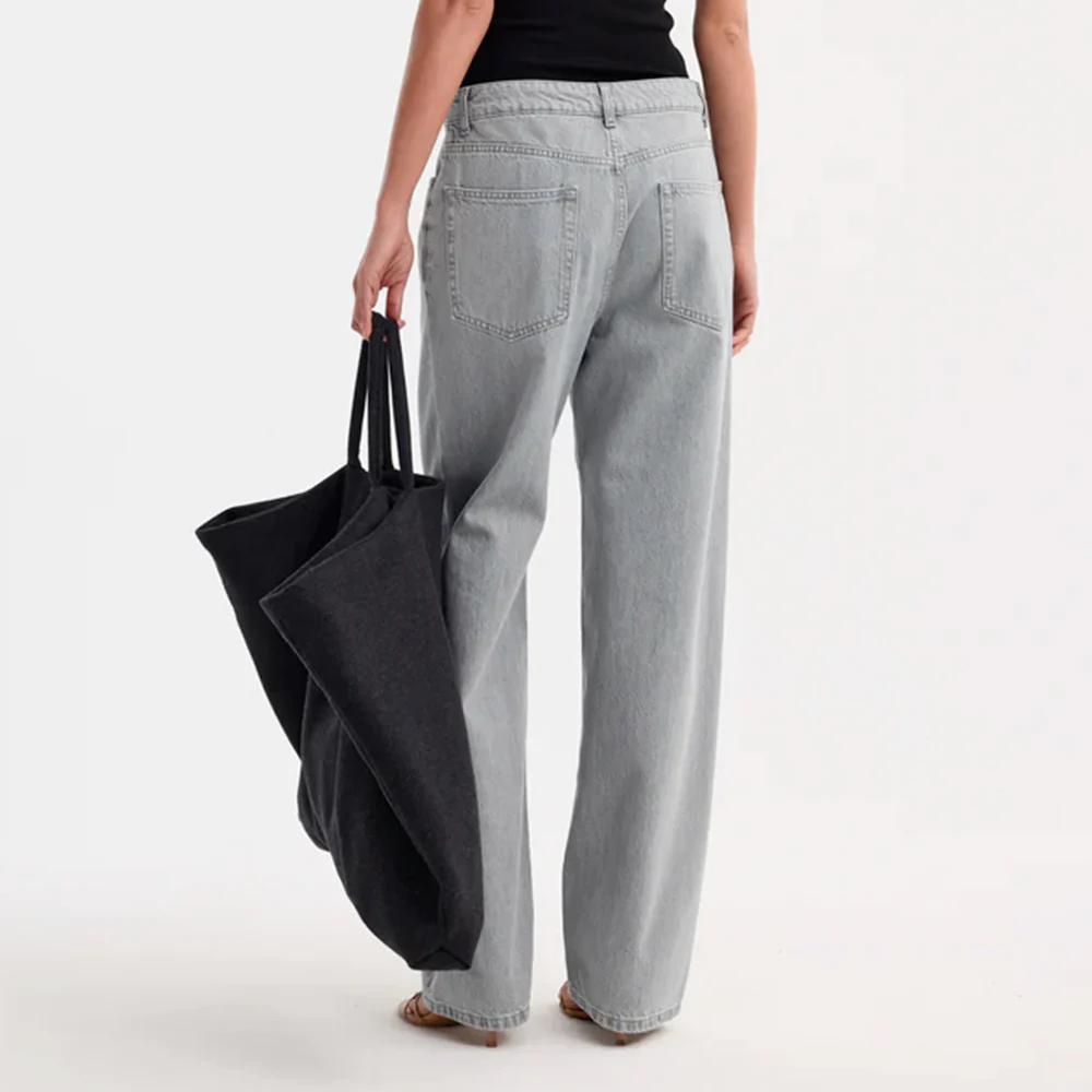 Rohe - Jeans Baggy Fit Denim - Gris délavé - Image 5