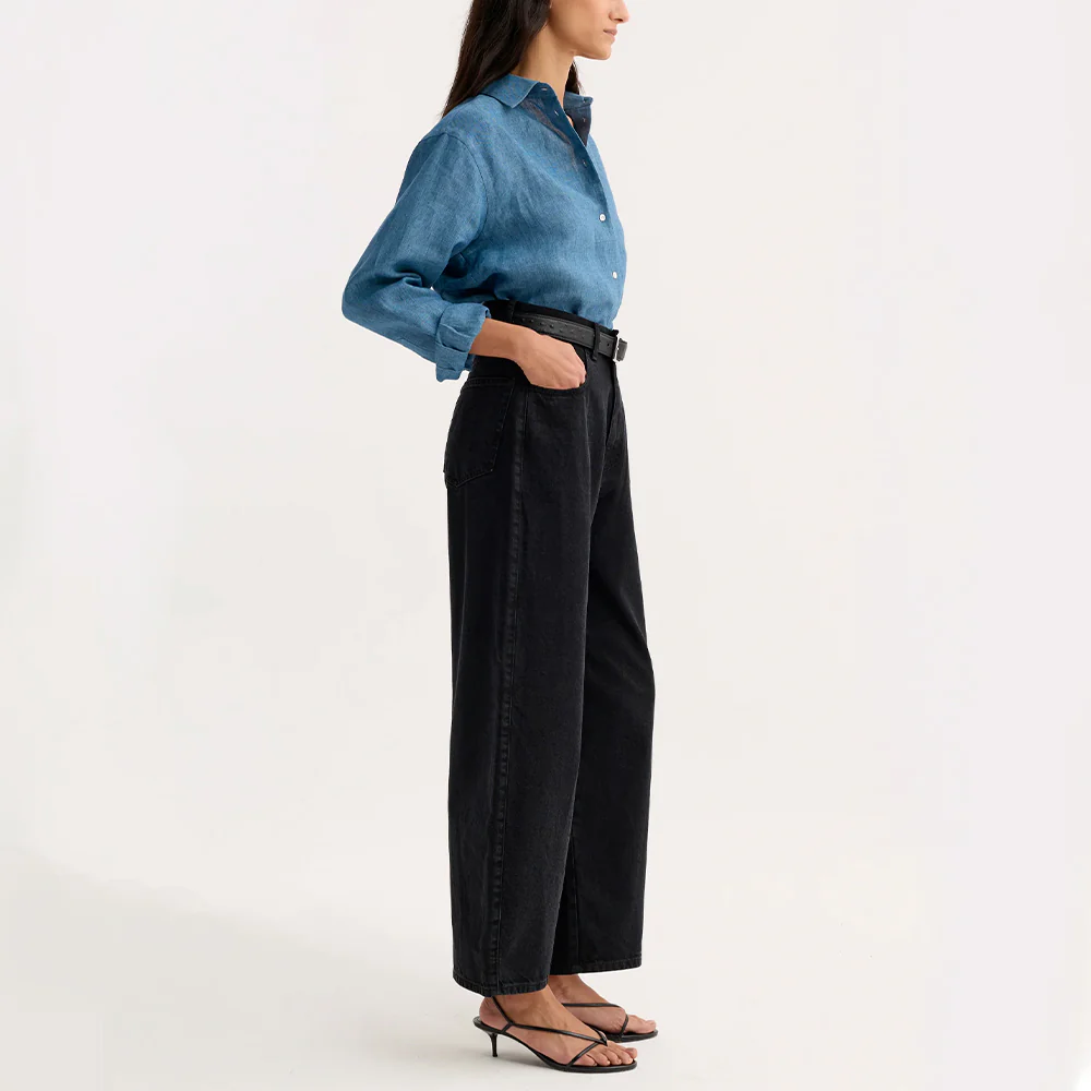 Rohe - Jeans Barrel Leg - Noir - Image 3
