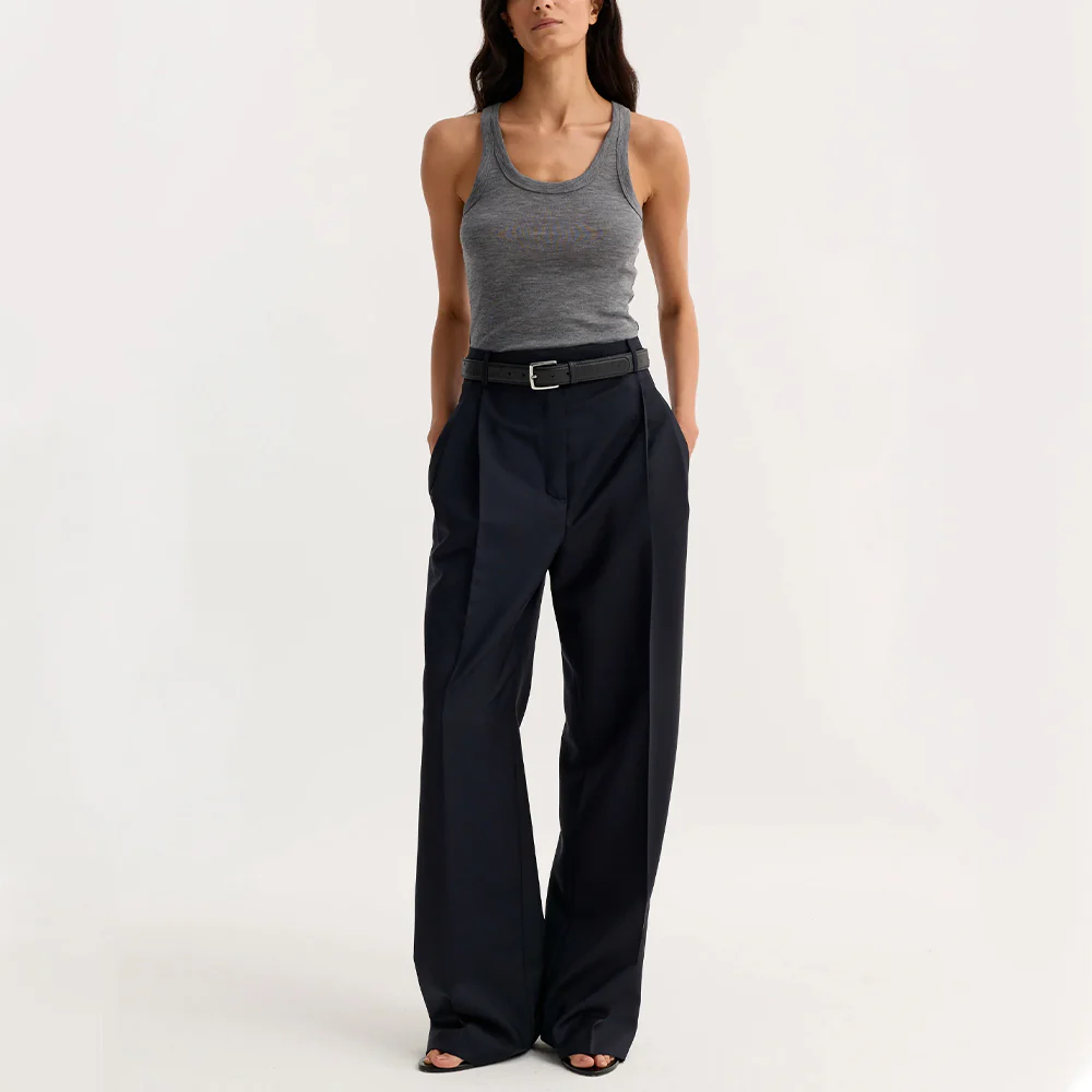 Rohe - Pantalon Tailleur Midwaist - Marine - Image 2
