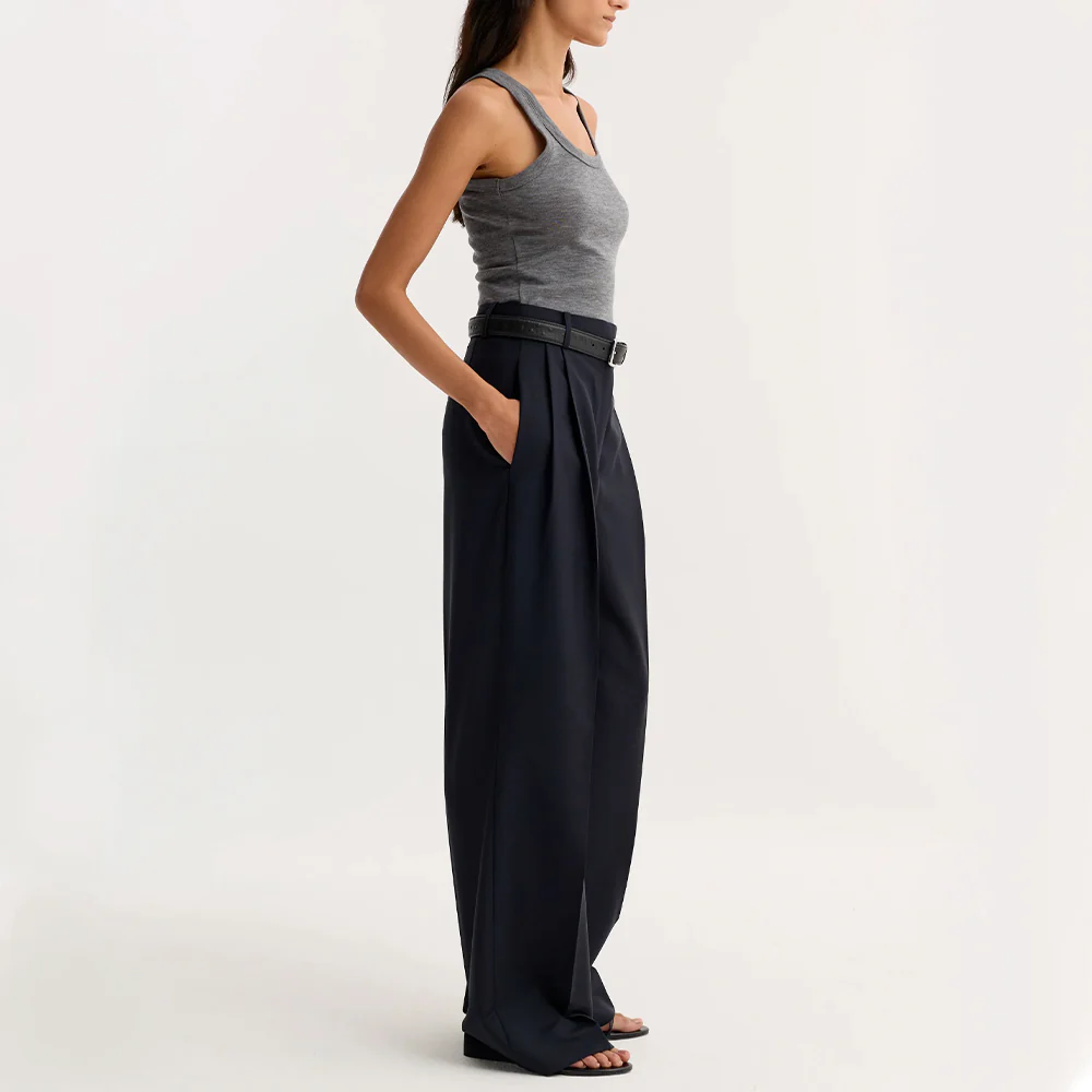Rohe - Pantalon Tailleur Midwaist - Marine - Image 3