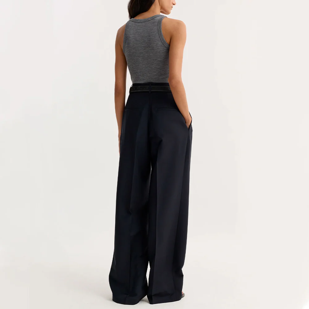 Rohe - Pantalon Tailleur Midwaist - Marine - Image 4