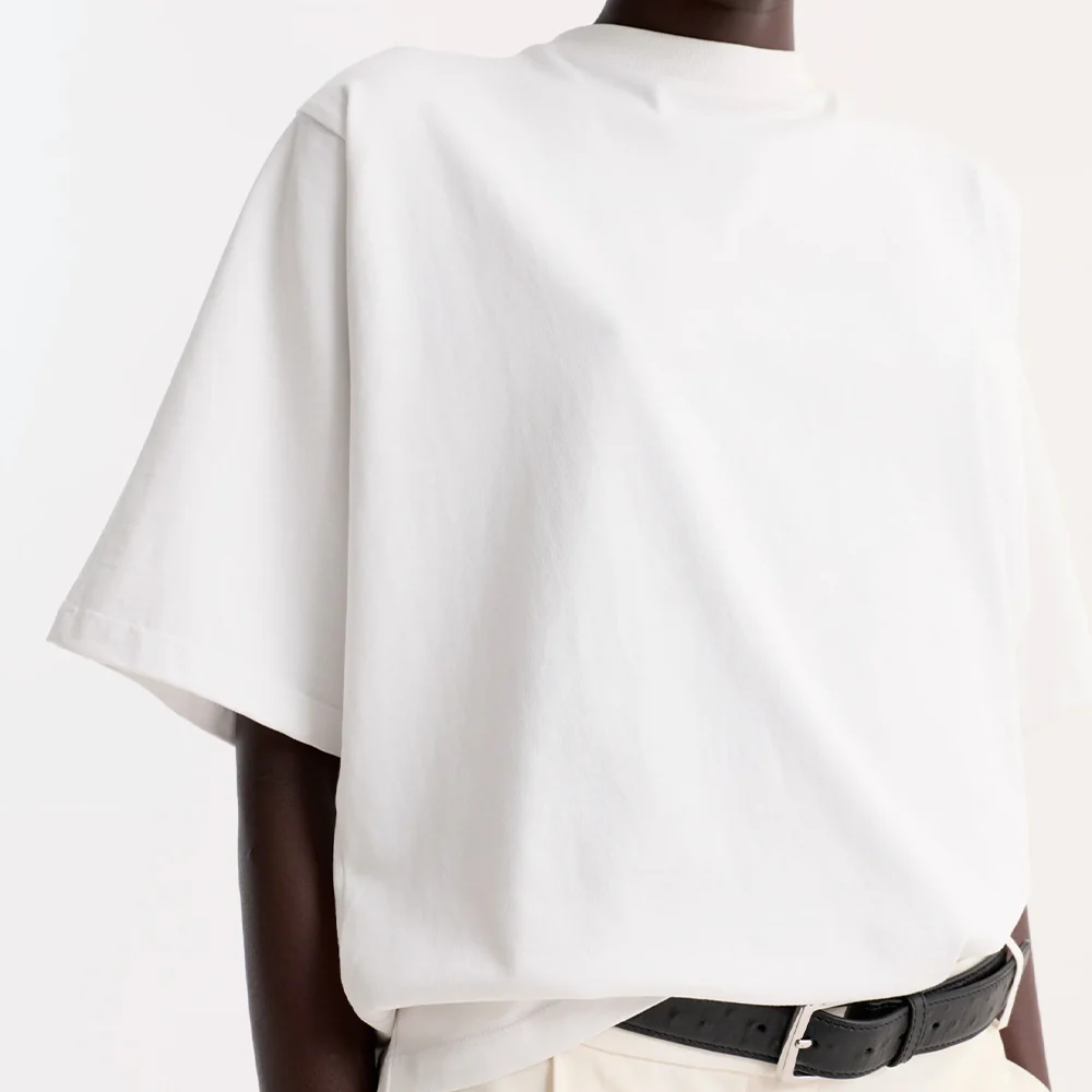 Rohe - T-shirt Oversize en coton - Blanc Optique - Image 5