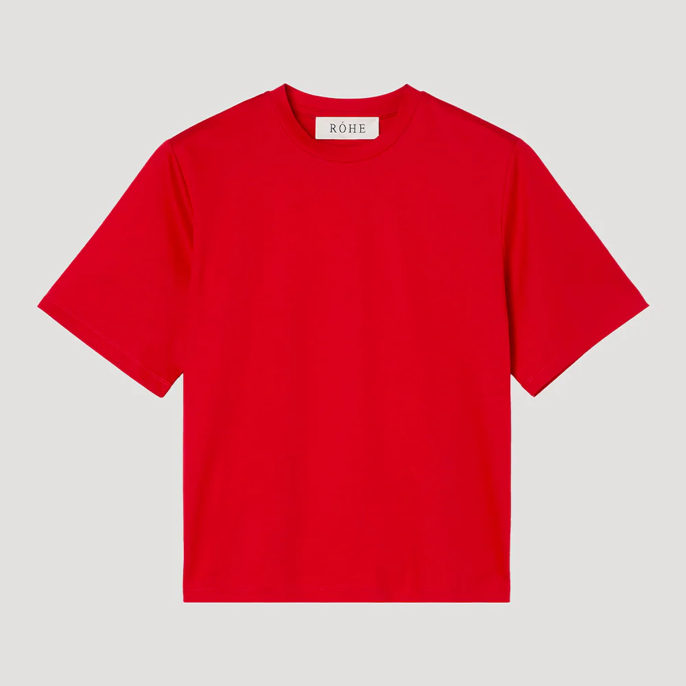 Rohe - T-shirt Oversize en coton et soie - Rouge