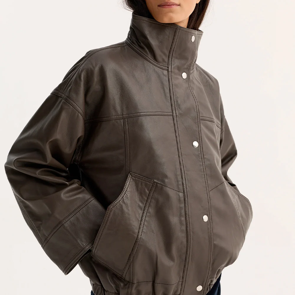 Rohe - Veste en cuir Réinventée - Earth - Image 5