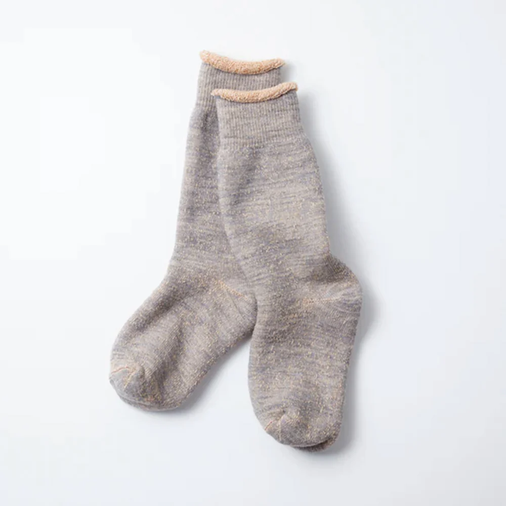 Rototo - Chaussettes double face - Gris/Marron - Image 2