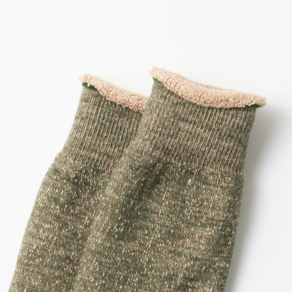 Rototo - Chaussettes double face - Vert/Marron - Image 3