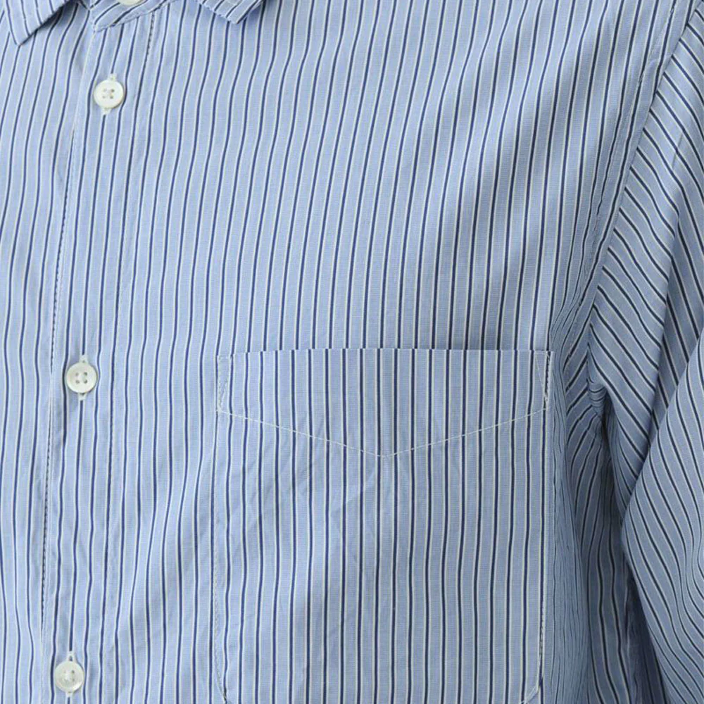 Sage de Cret - Chemise Rayée Thomas - Bleu - Image 7