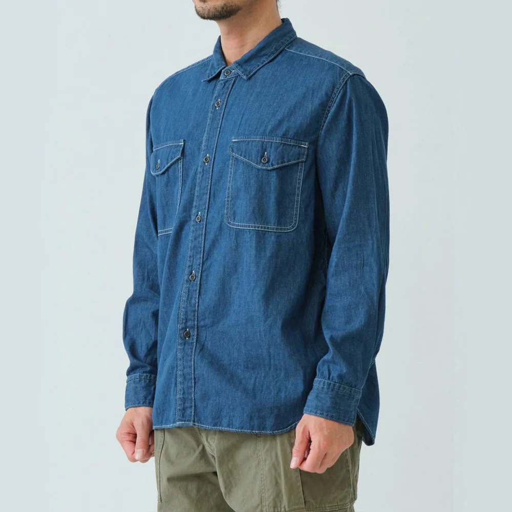 Sage de Cret - Chemise Travail Denim - Bleu - Image 2
