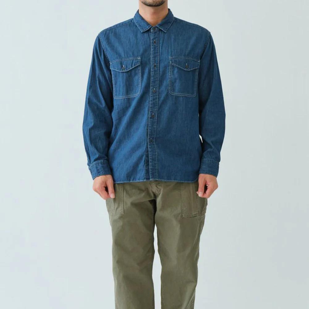 Sage de Cret - Chemise Travail Denim - Bleu - Image 3