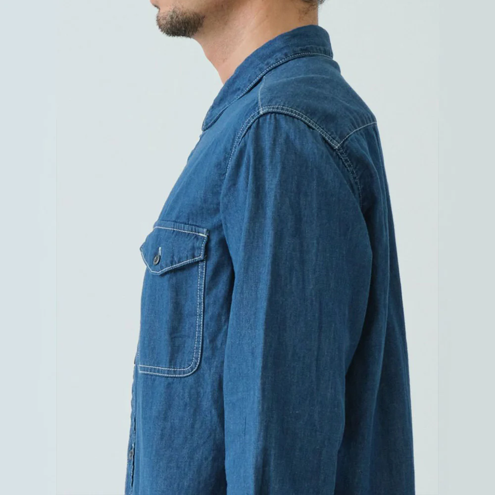 Sage de Cret - Chemise Travail Denim - Bleu - Image 5