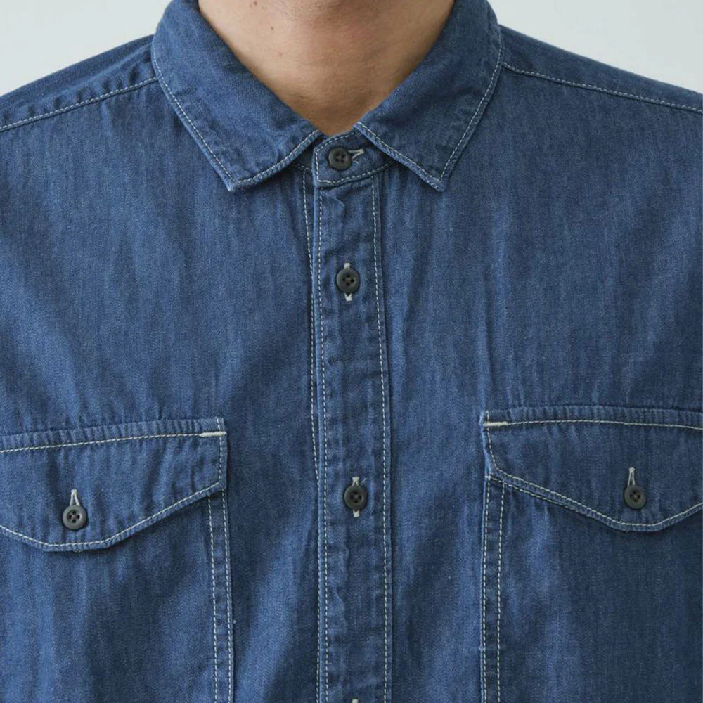 Sage de Cret - Chemise Travail Denim - Bleu - Image 6