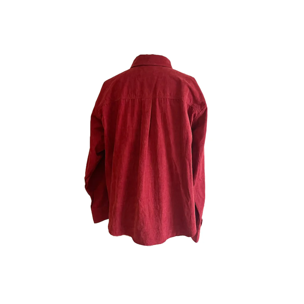 Sarahwear - Chemise Ranch en velours côtelé – Rouge - Image 2