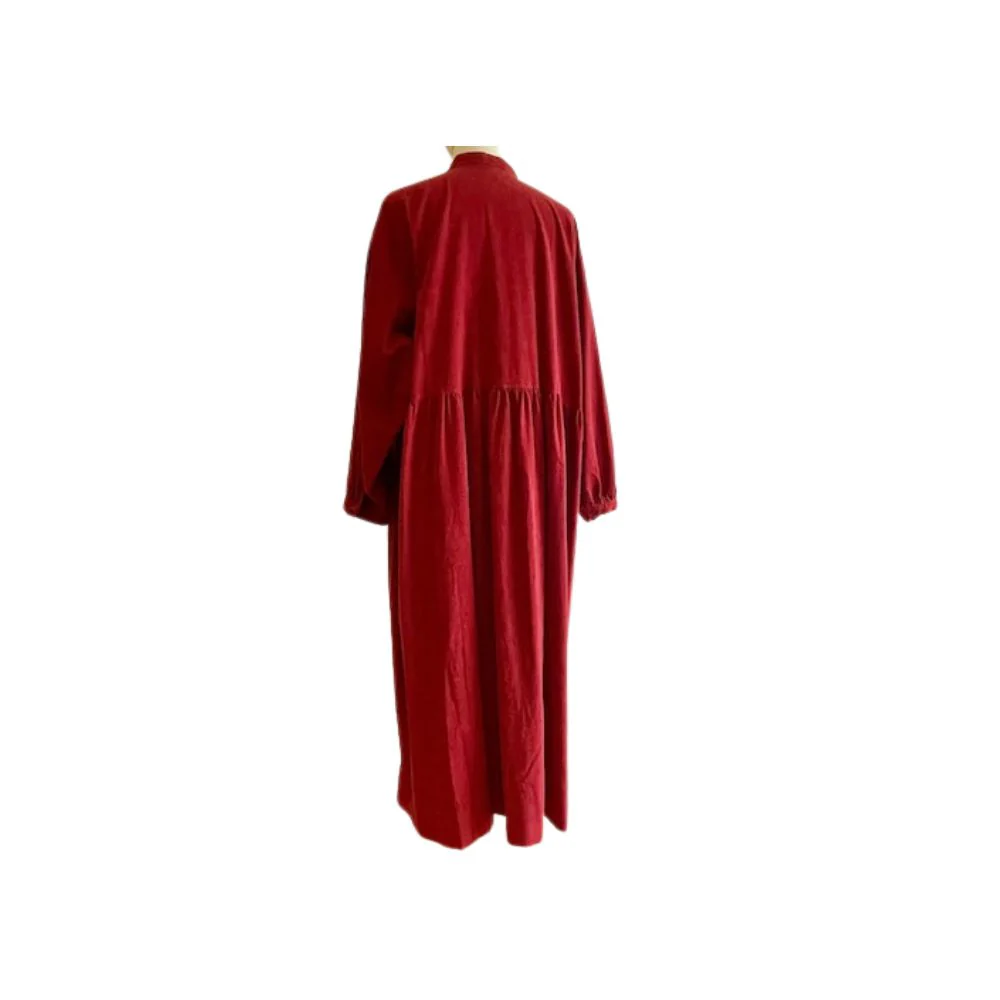 Sarahwear - Robe Farmers en velours côtelé – Rouge - Image 2