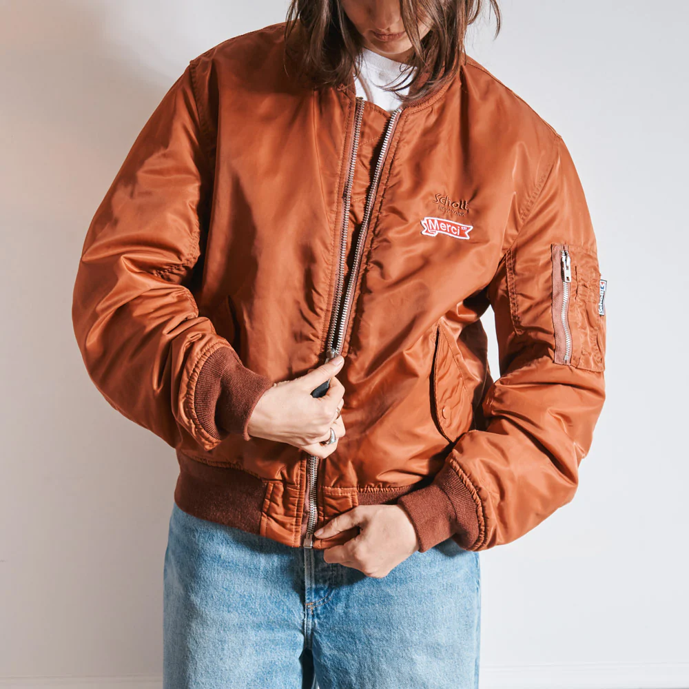 Schott x Merci - Bomber Vintage - Marron - Image 3